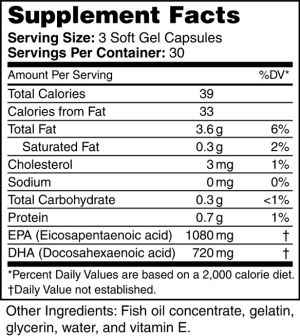 Nutrtitional Facts for EFA by Whole-istic Solutions